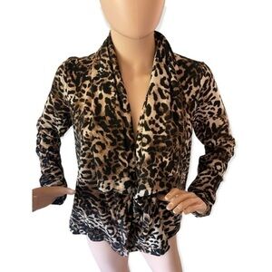 XXI Leopard jacket size medium EUC